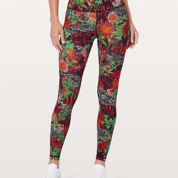 Lululemon Wunder Under Hi-Rise Tight 28" Zen Garden Multicolor Womens 8 - Picture 1 of 9